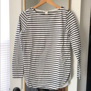 H&M Breton Black and White Stripe Shirt size M